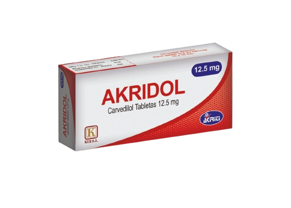 AKRIDOL 12.5 MG (CARVEDILOL) X 30 TABLETAS